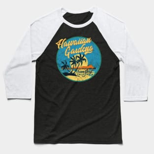 Hawaiian Gardens / Tiki Bar / Hawaiian Style Baseball T-Shirt